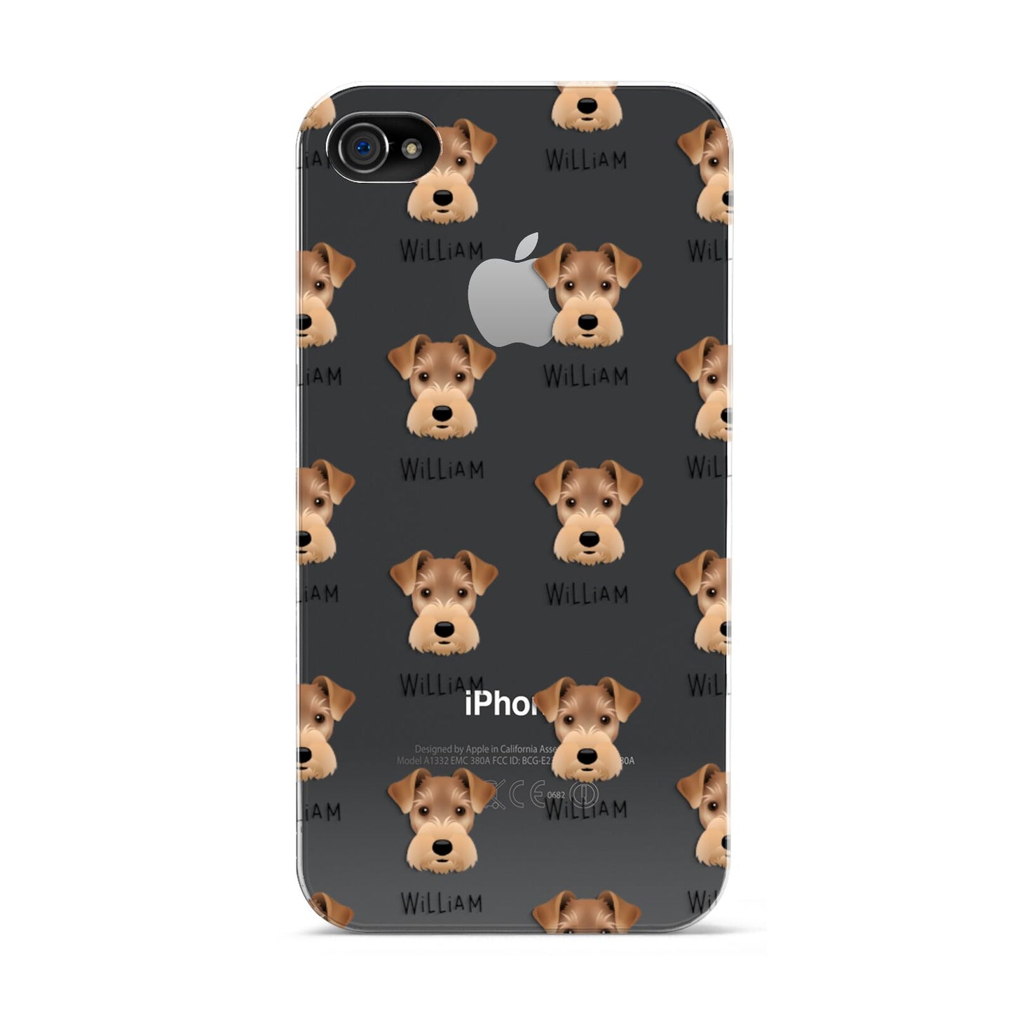 Welsh Terrier Icon with Name Apple iPhone 4s Case