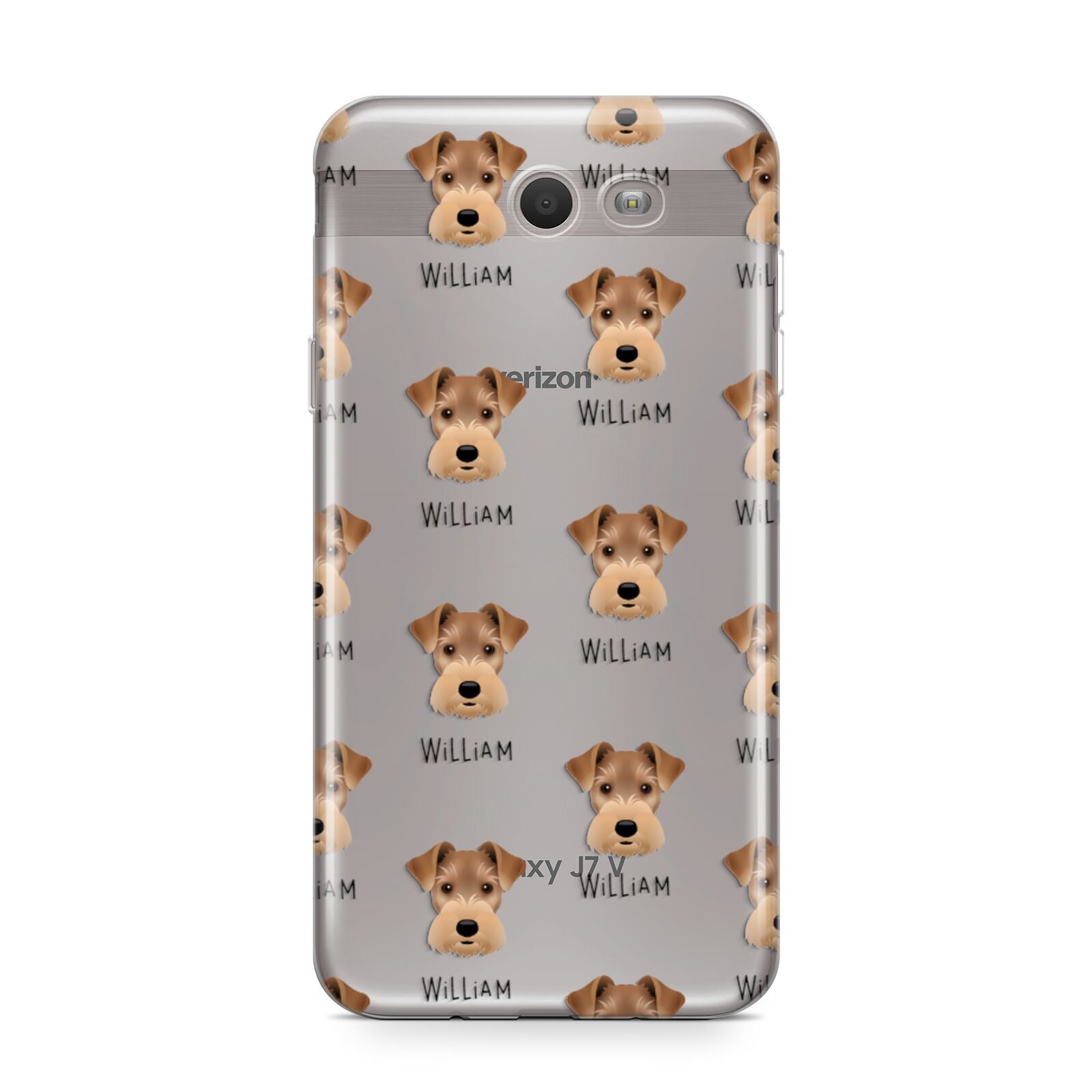 Welsh Terrier Icon with Name Samsung Galaxy J7 2017 Case