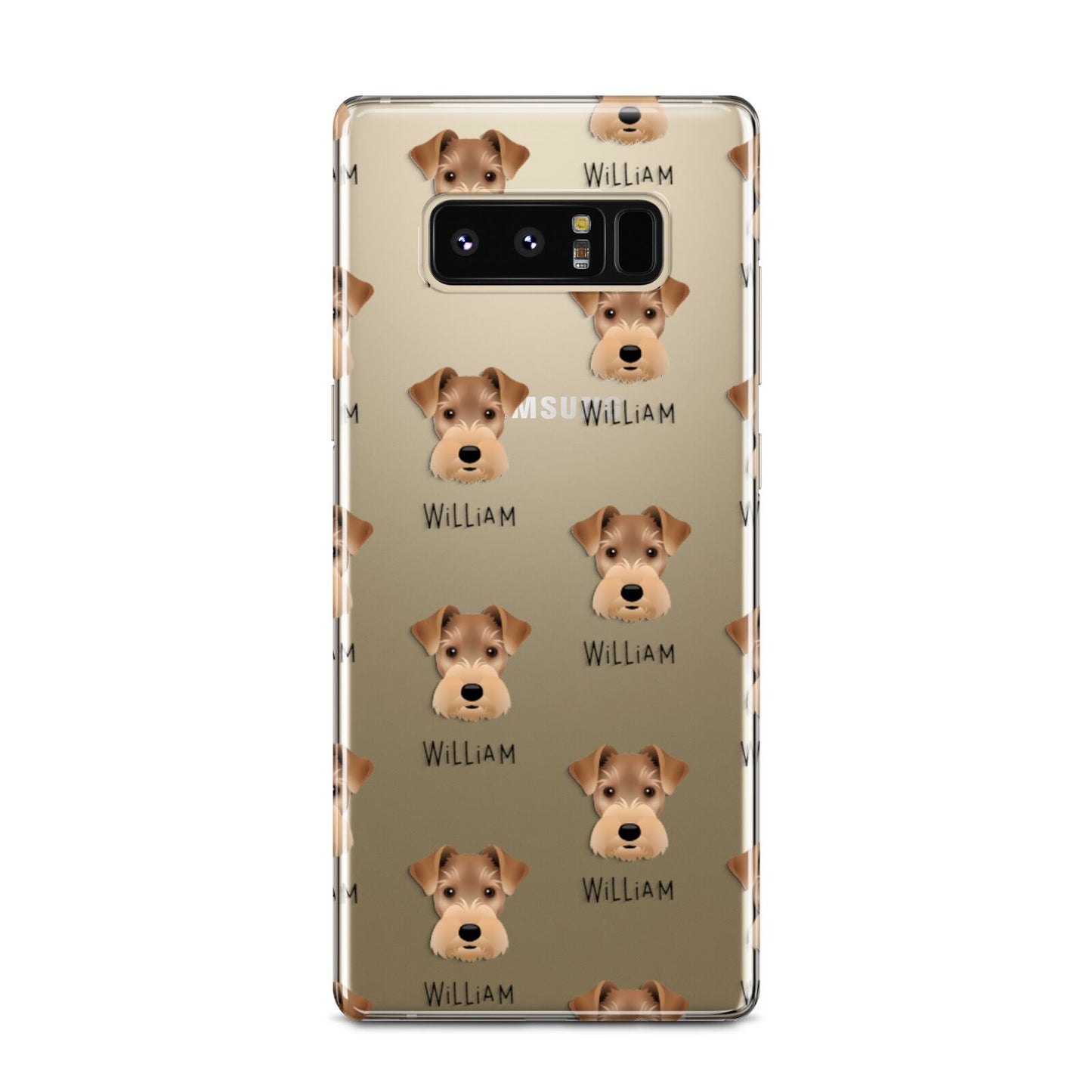 Welsh Terrier Icon with Name Samsung Galaxy Note 8 Case