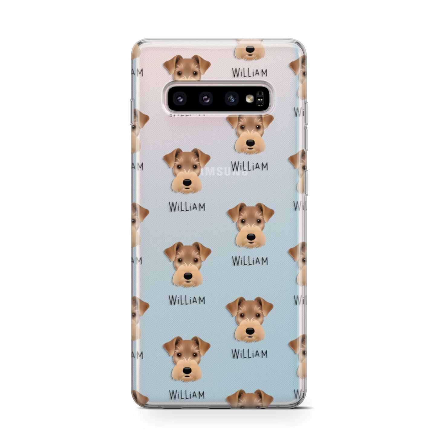 Welsh Terrier Icon with Name Samsung Galaxy S10 Case