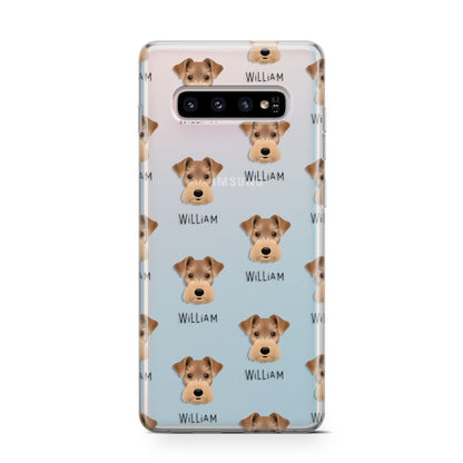 Welsh Terrier Icon with Name Samsung Galaxy S10 Case