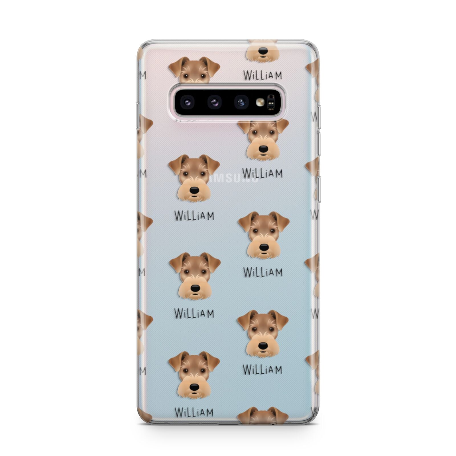 Welsh Terrier Icon with Name Samsung Galaxy S10 Plus Case