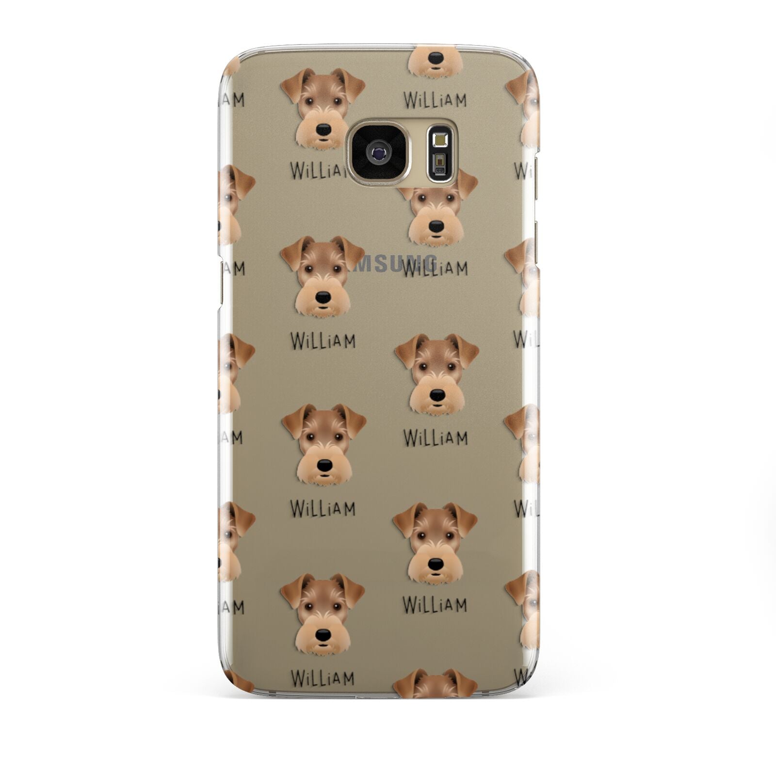 Welsh Terrier Icon with Name Samsung Galaxy S7 Edge Case