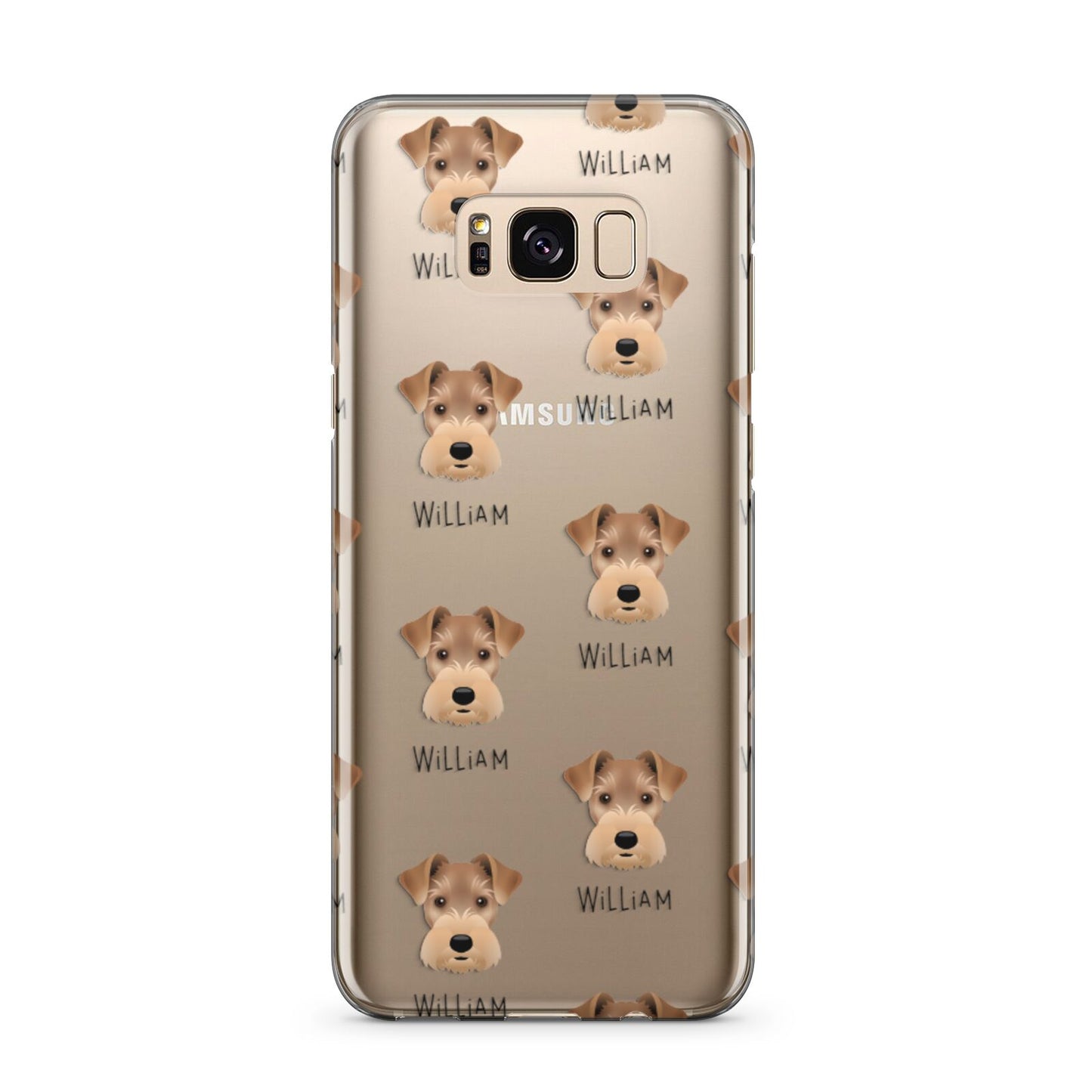 Welsh Terrier Icon with Name Samsung Galaxy S8 Plus Case