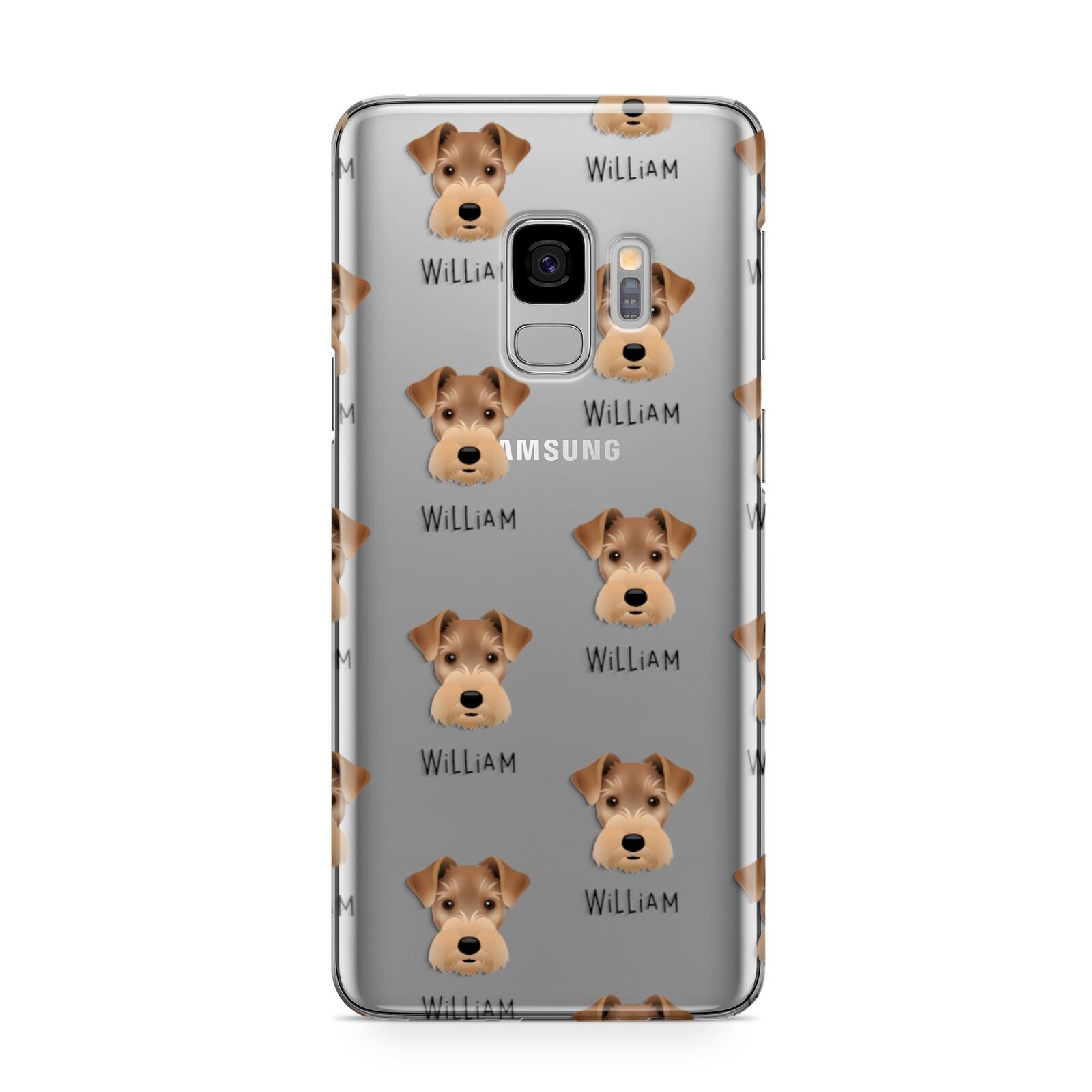 Welsh Terrier Icon with Name Samsung Galaxy S9 Case