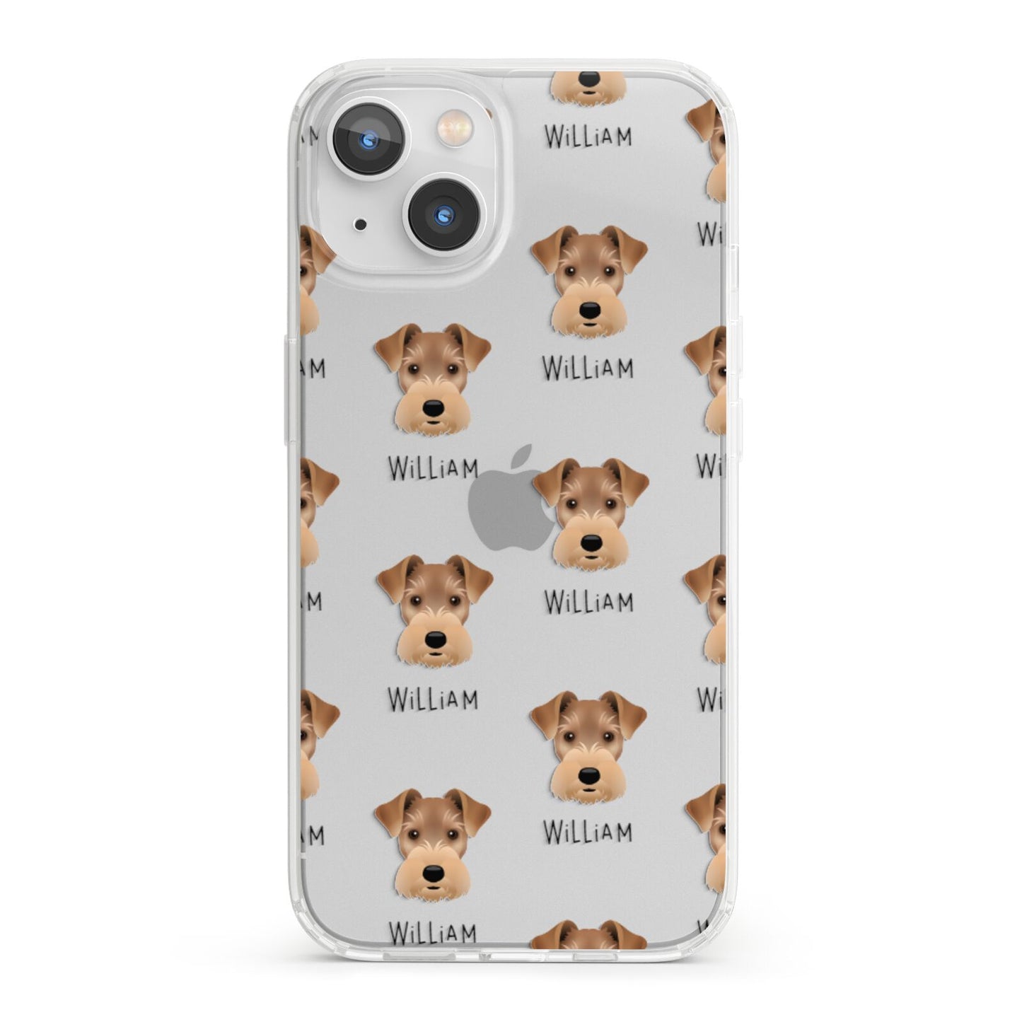 Welsh Terrier Icon with Name iPhone 13 Clear Bumper Case