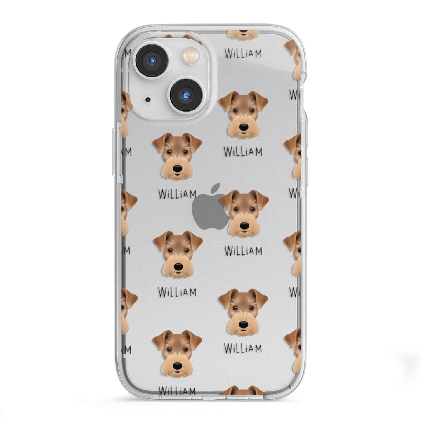 Welsh Terrier Icon with Name iPhone 13 Mini TPU Impact Case with White Edges