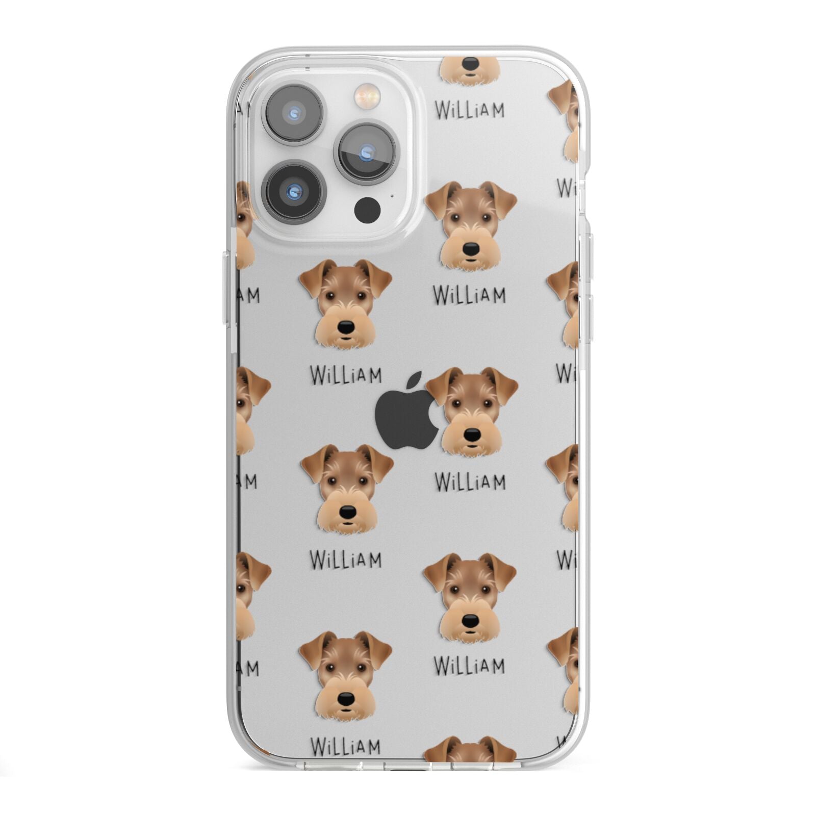 Welsh Terrier Icon with Name iPhone 13 Pro Max TPU Impact Case with White Edges