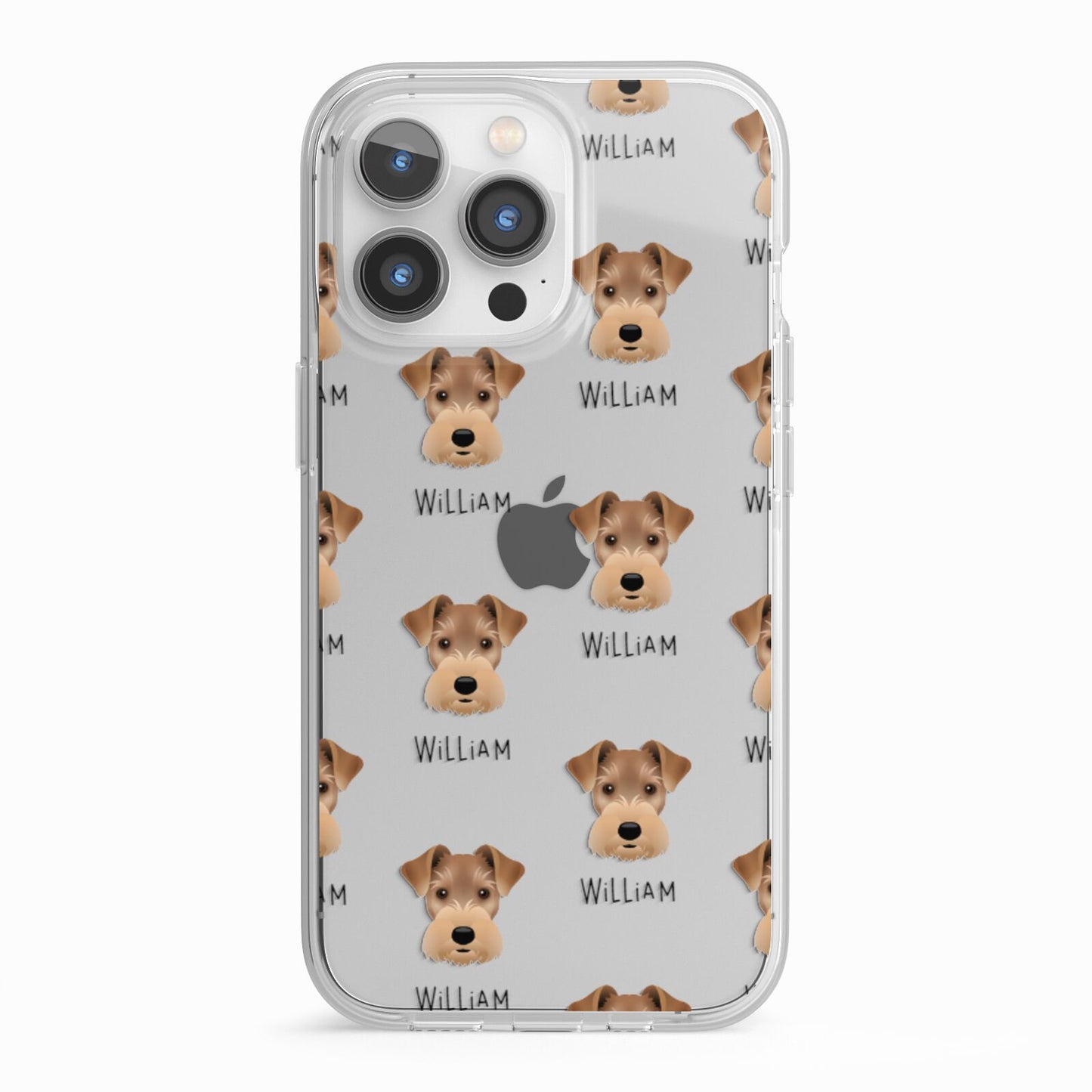 Welsh Terrier Icon with Name iPhone 13 Pro TPU Impact Case with White Edges