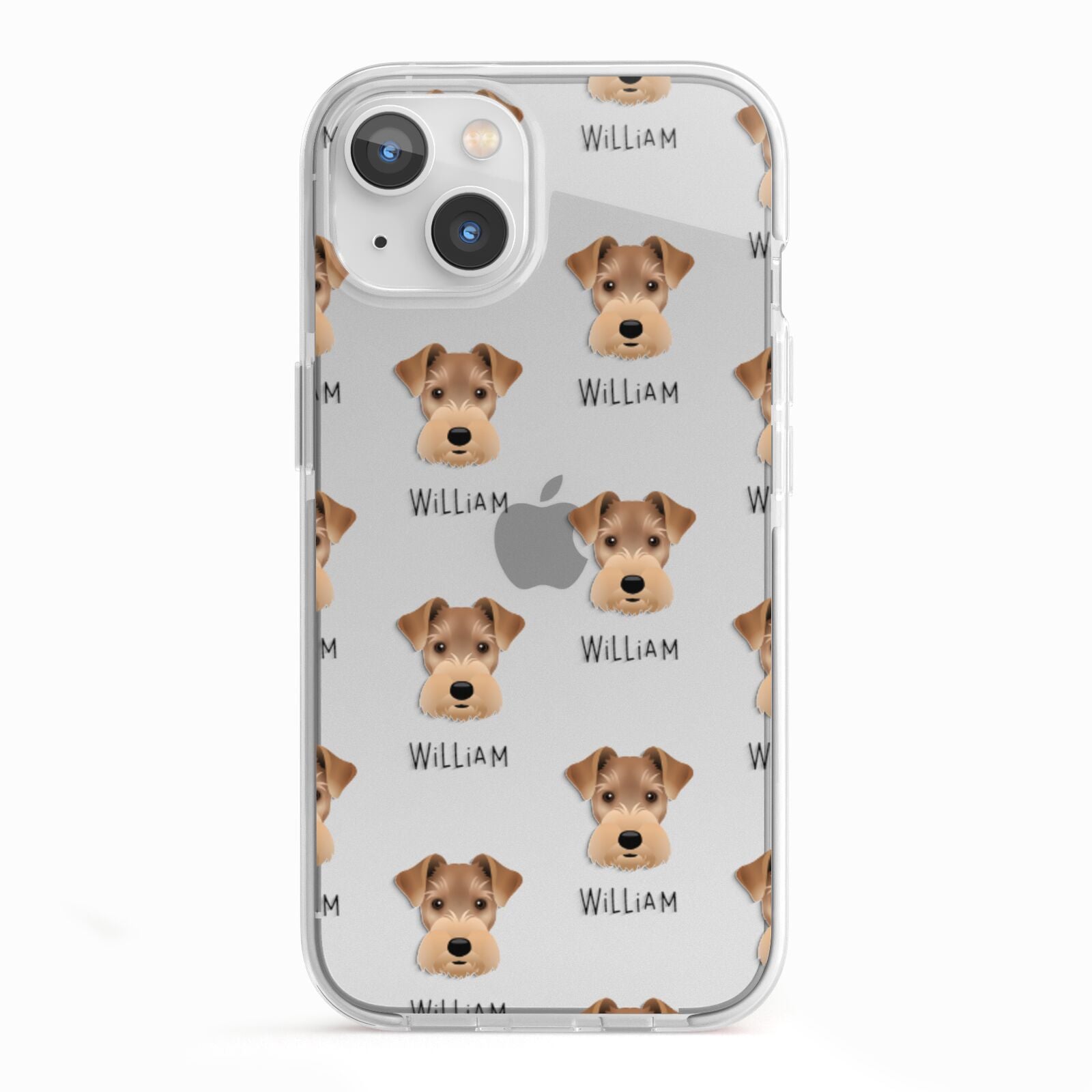 Welsh Terrier Icon with Name iPhone 13 TPU Impact Case with White Edges