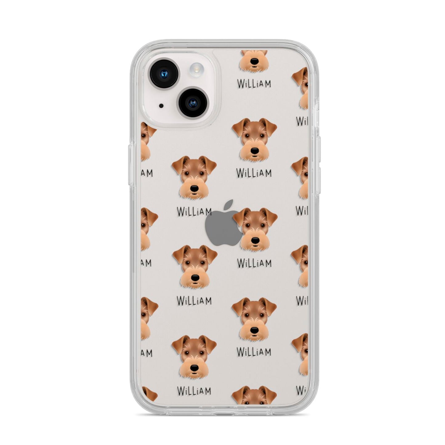 Welsh Terrier Icon with Name iPhone 14 Plus Clear Tough Case Starlight