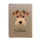 Welsh Terrier Personalised Apple iPad Gold Case