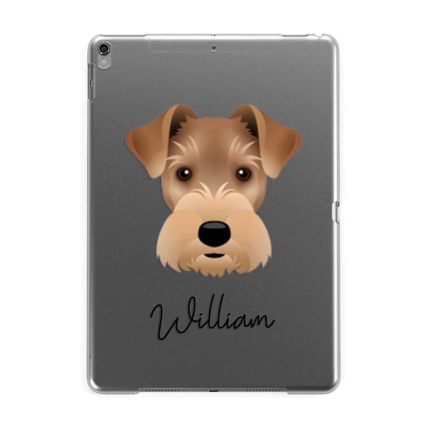 Welsh Terrier Personalised Apple iPad Grey Case