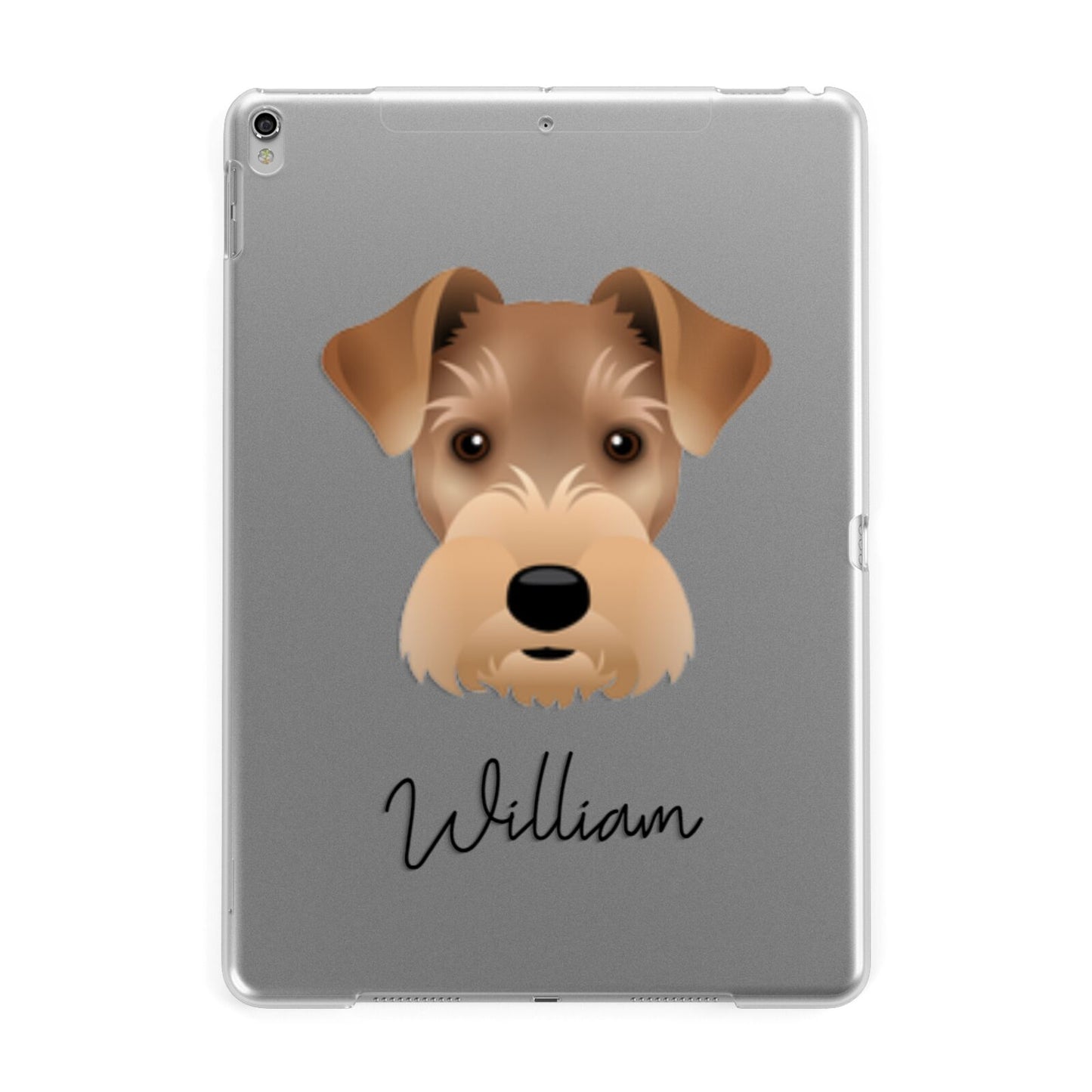 Welsh Terrier Personalised Apple iPad Silver Case