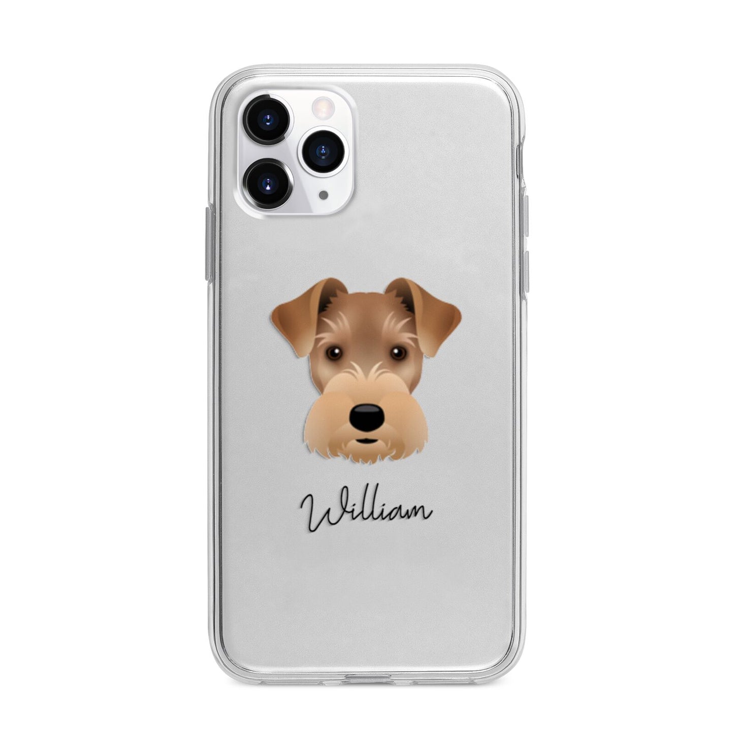 Welsh Terrier Personalised Apple iPhone 11 Pro Max in Silver with Bumper Case