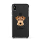 Welsh Terrier Personalised Apple iPhone Xs Max Impact Case Black Edge on Black Phone