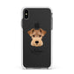 Welsh Terrier Personalised Apple iPhone Xs Max Impact Case White Edge on Black Phone
