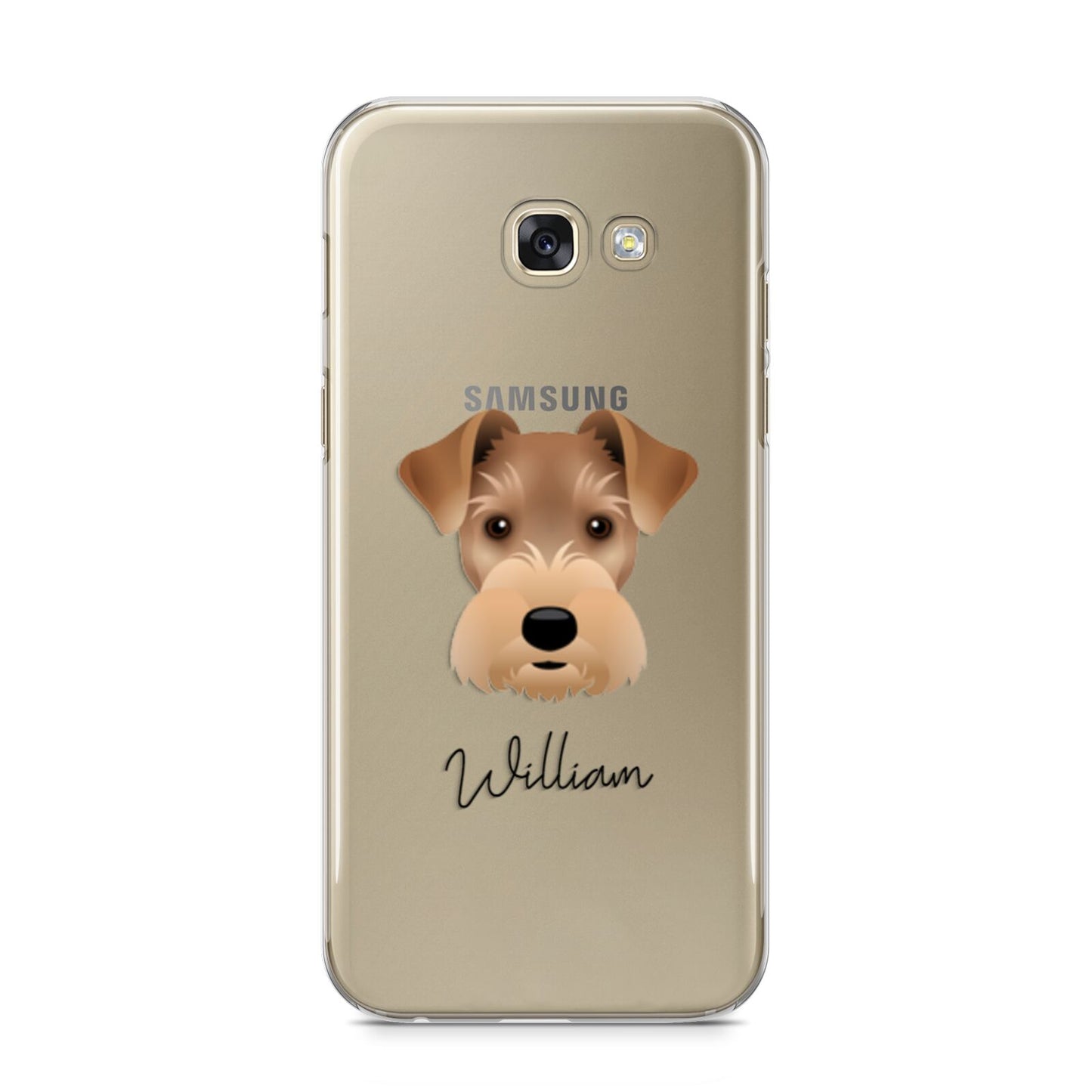 Welsh Terrier Personalised Samsung Galaxy A5 2017 Case on gold phone