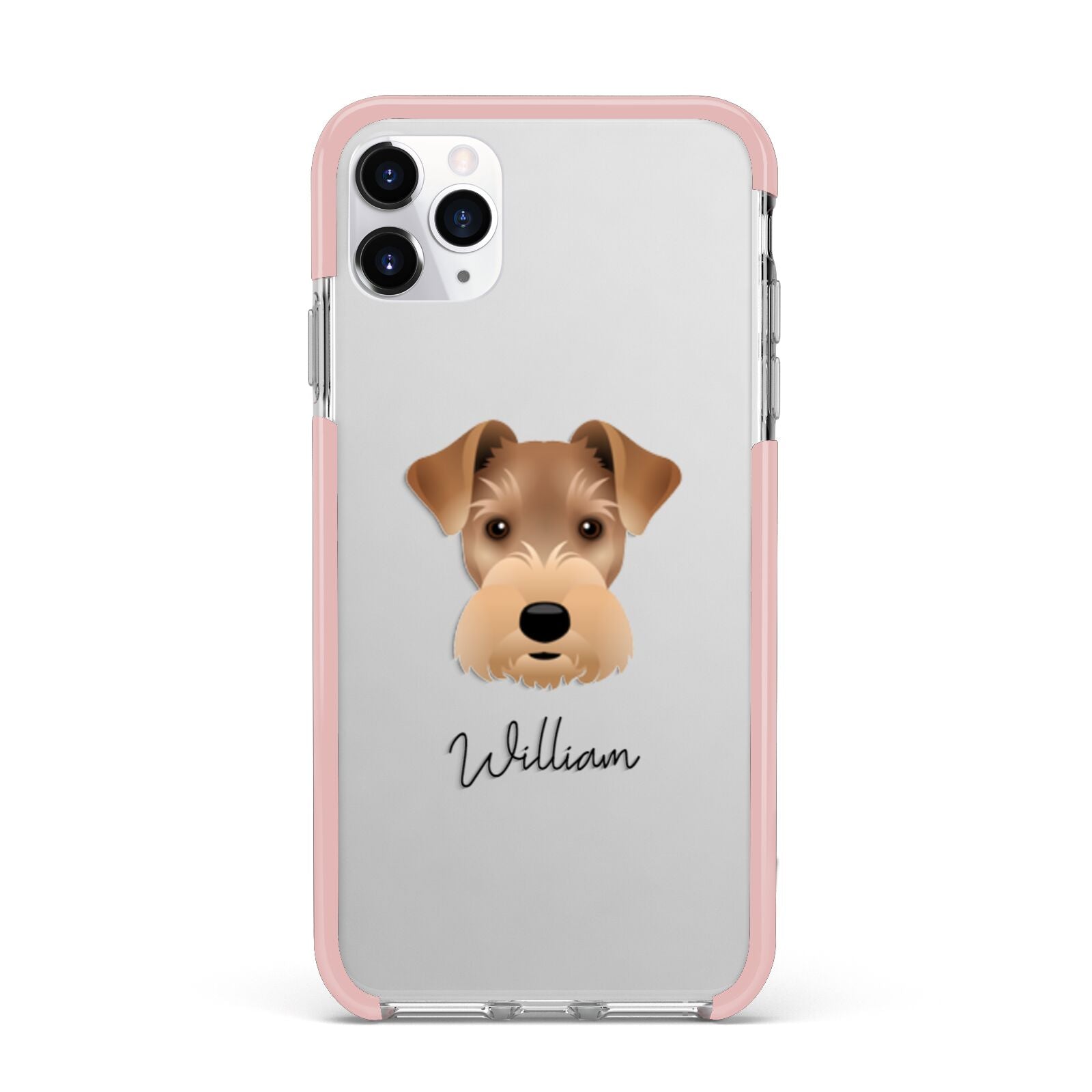 Welsh Terrier Personalised iPhone 11 Pro Max Impact Pink Edge Case