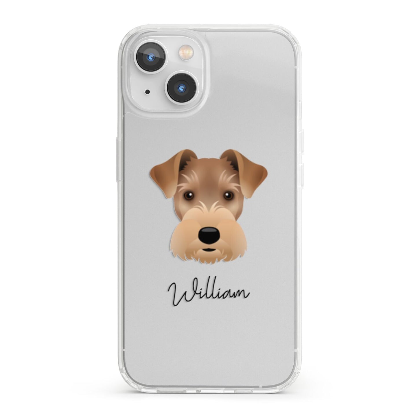 Welsh Terrier Personalised iPhone 13 Clear Bumper Case