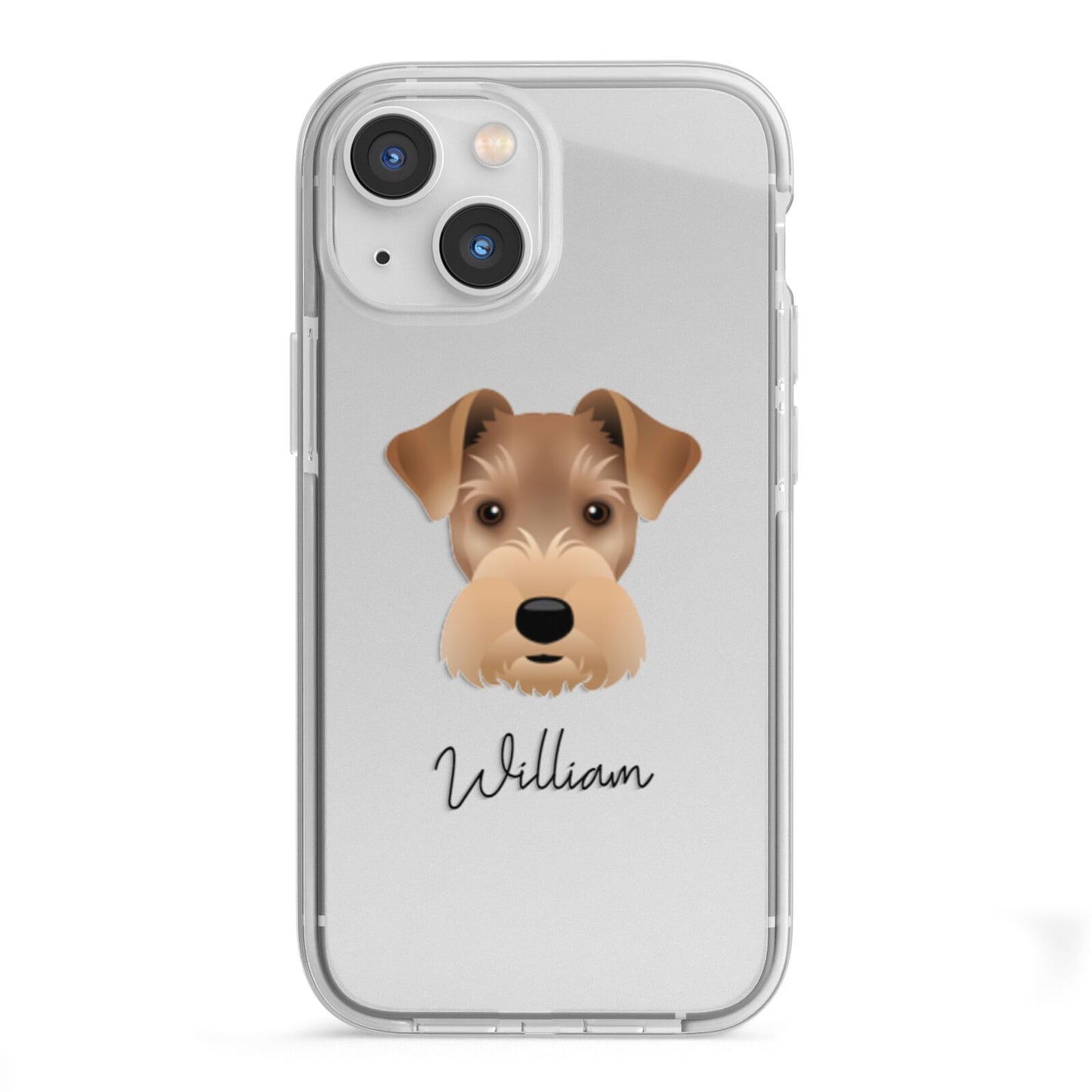 Welsh Terrier Personalised iPhone 13 Mini TPU Impact Case with White Edges