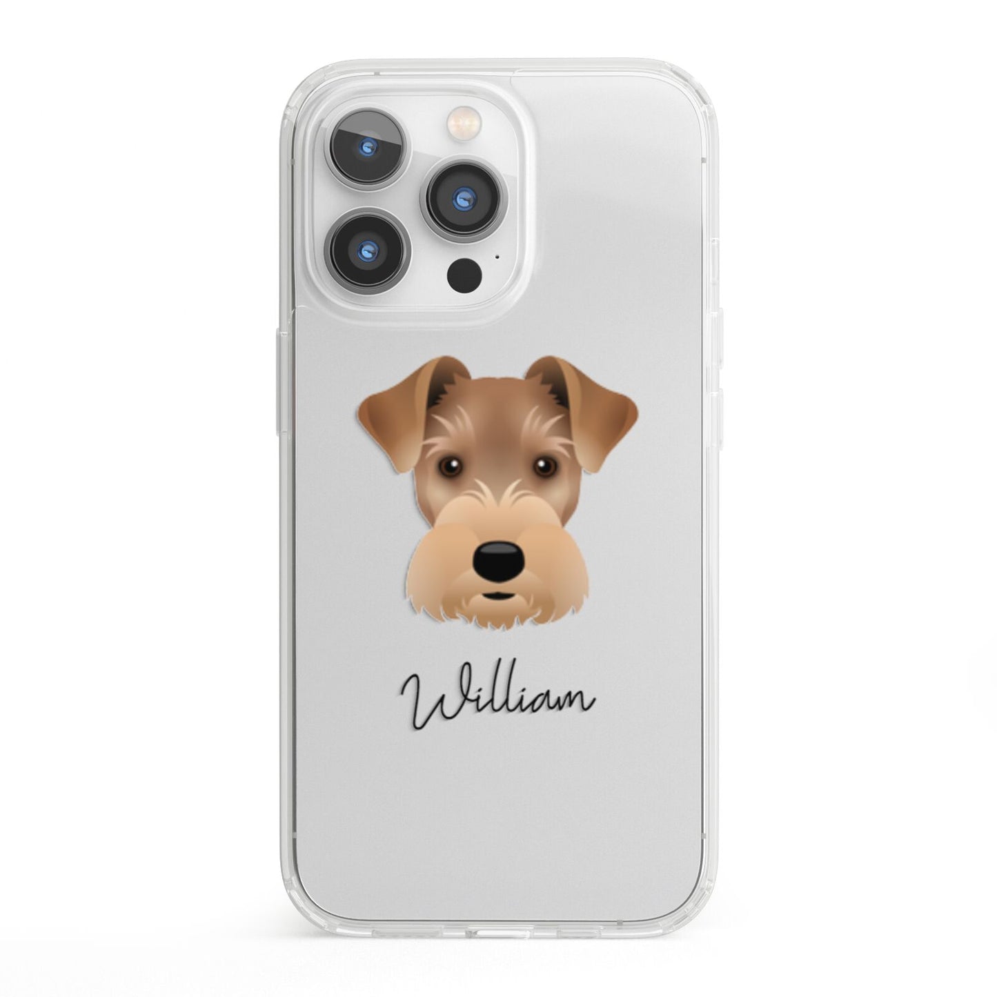 Welsh Terrier Personalised iPhone 13 Pro Clear Bumper Case