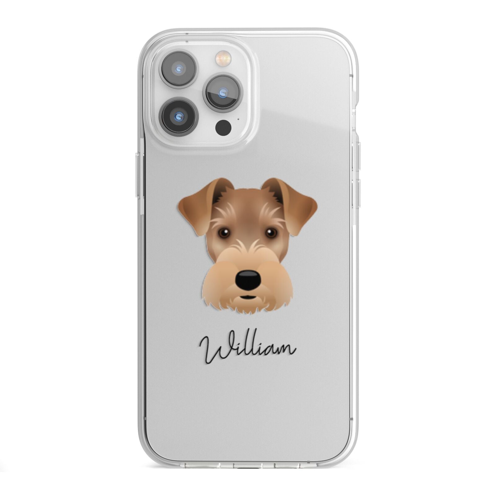 Welsh Terrier Personalised iPhone 13 Pro Max TPU Impact Case with White Edges