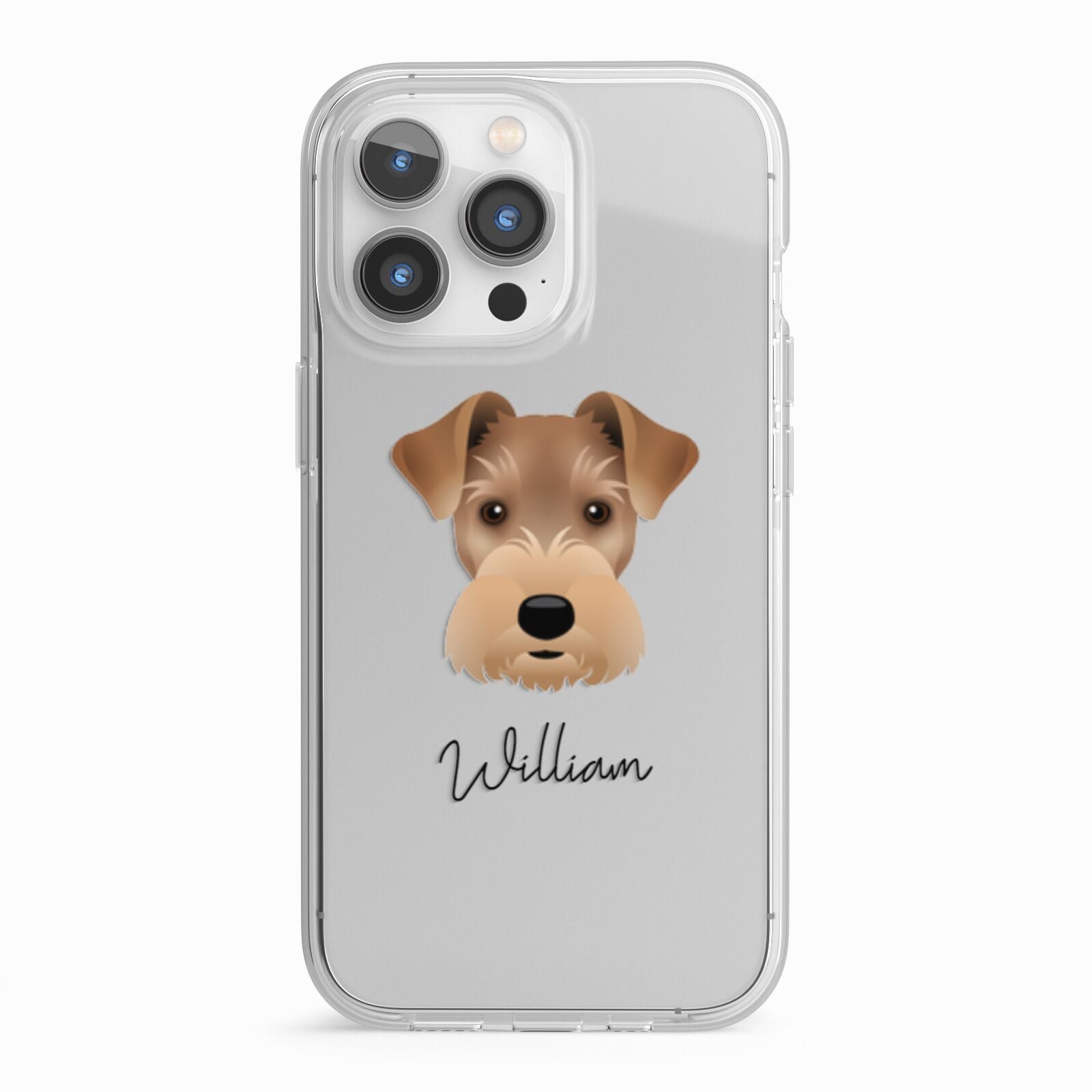 Welsh Terrier Personalised iPhone 13 Pro TPU Impact Case with White Edges