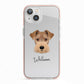 Welsh Terrier Personalised iPhone 13 TPU Impact Case with Pink Edges