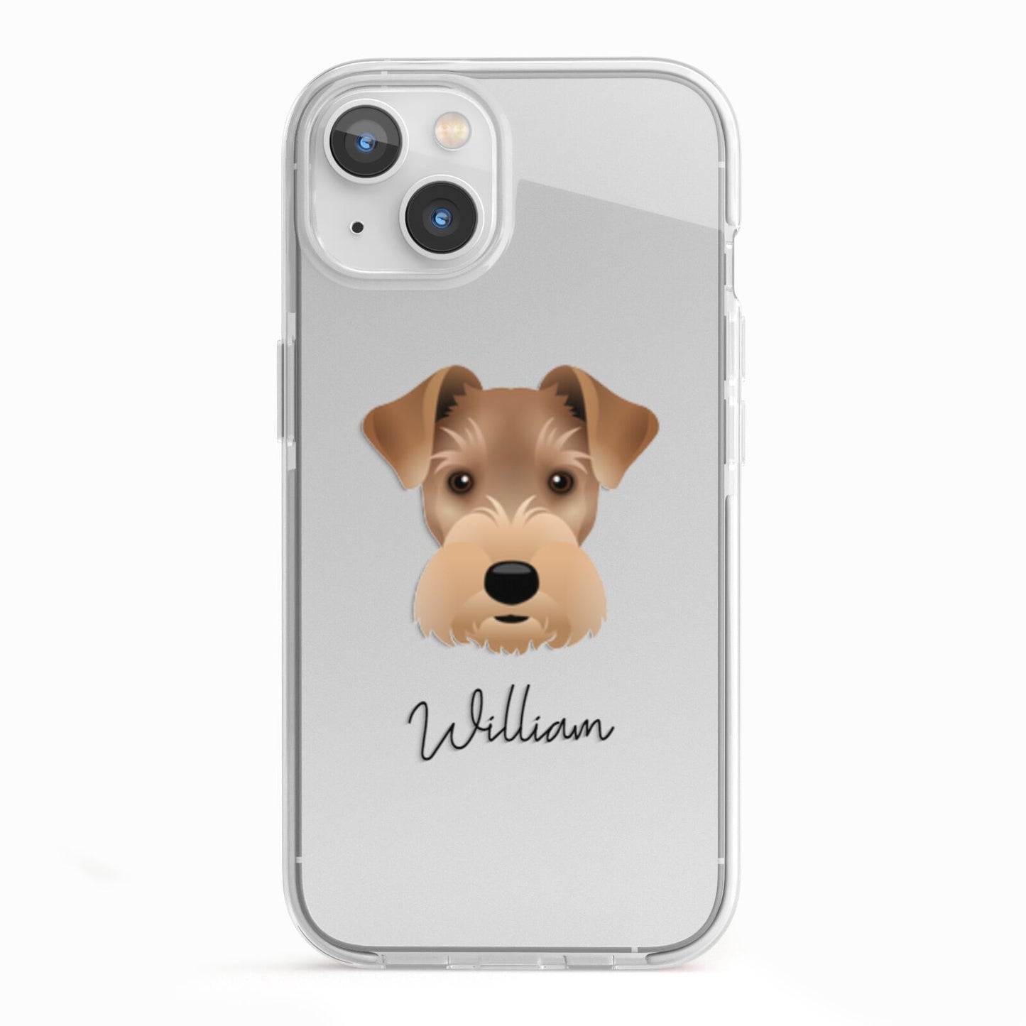 Welsh Terrier Personalised iPhone 13 TPU Impact Case with White Edges