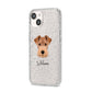 Welsh Terrier Personalised iPhone 14 Glitter Tough Case Starlight Angled Image