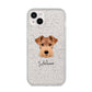 Welsh Terrier Personalised iPhone 14 Plus Glitter Tough Case Starlight