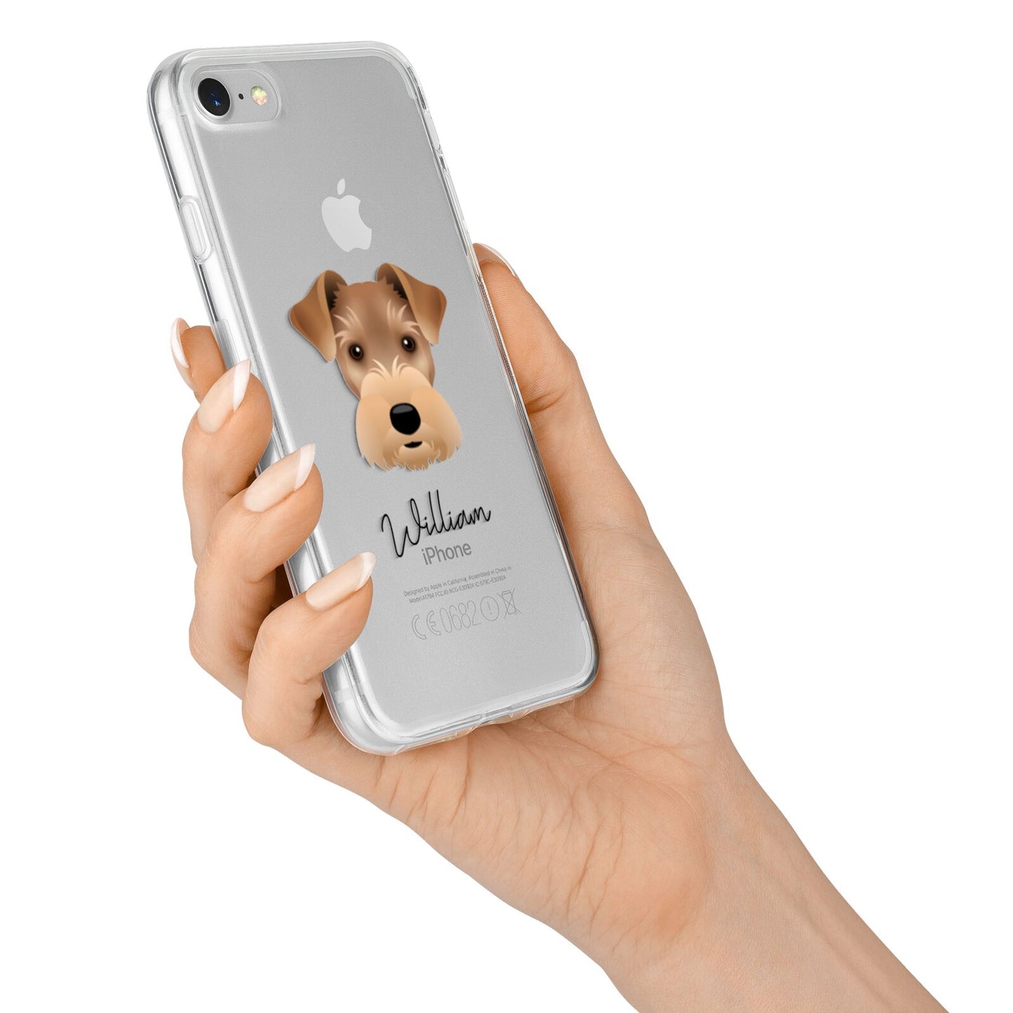 Welsh Terrier Personalised iPhone 7 Bumper Case on Silver iPhone Alternative Image