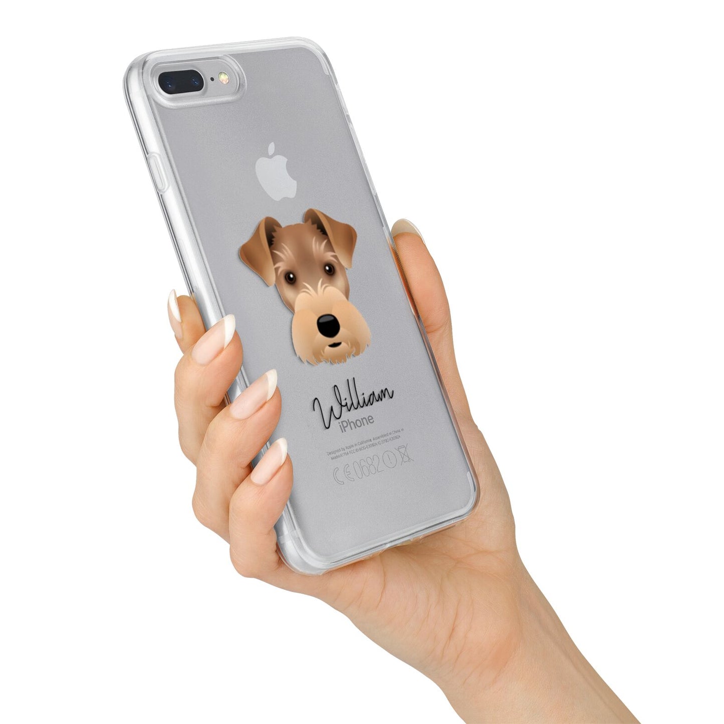 Welsh Terrier Personalised iPhone 7 Plus Bumper Case on Silver iPhone Alternative Image