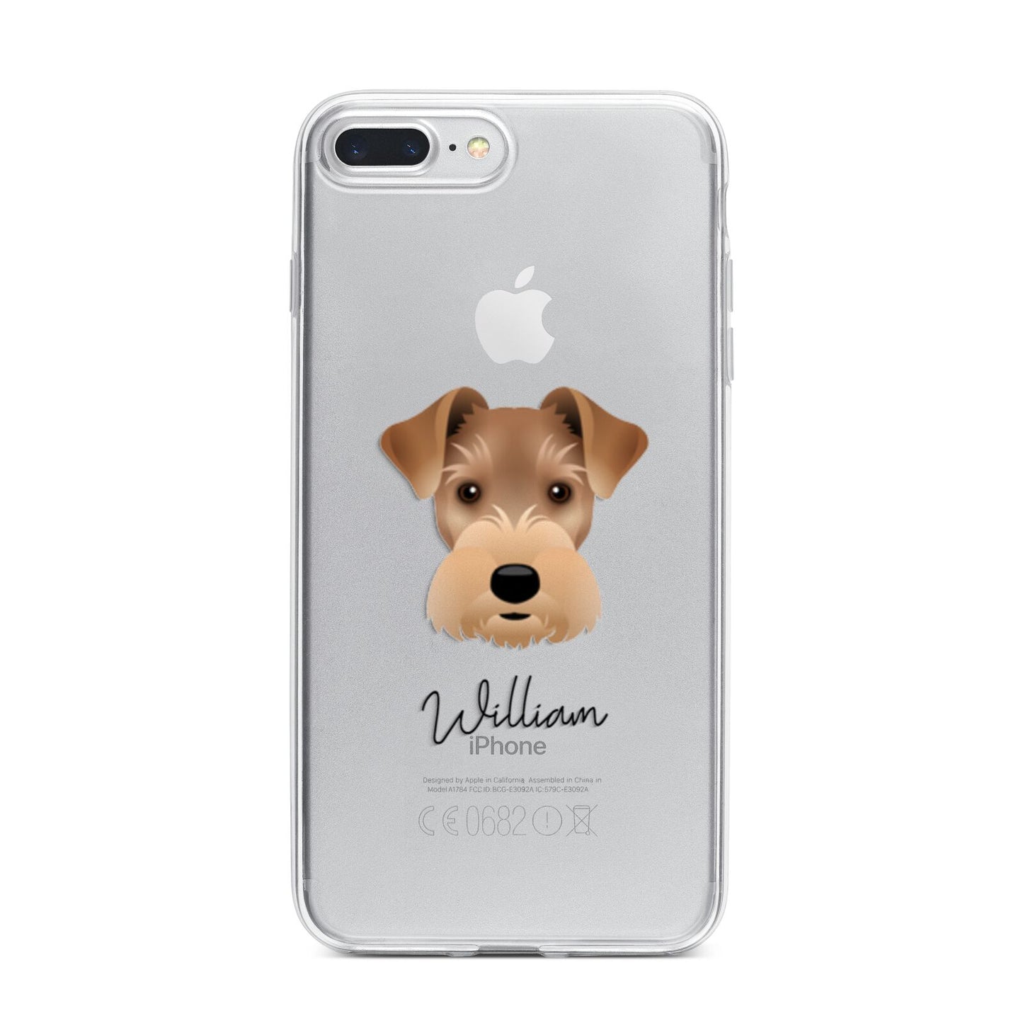 Welsh Terrier Personalised iPhone 7 Plus Bumper Case on Silver iPhone