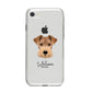 Welsh Terrier Personalised iPhone 8 Bumper Case on Silver iPhone