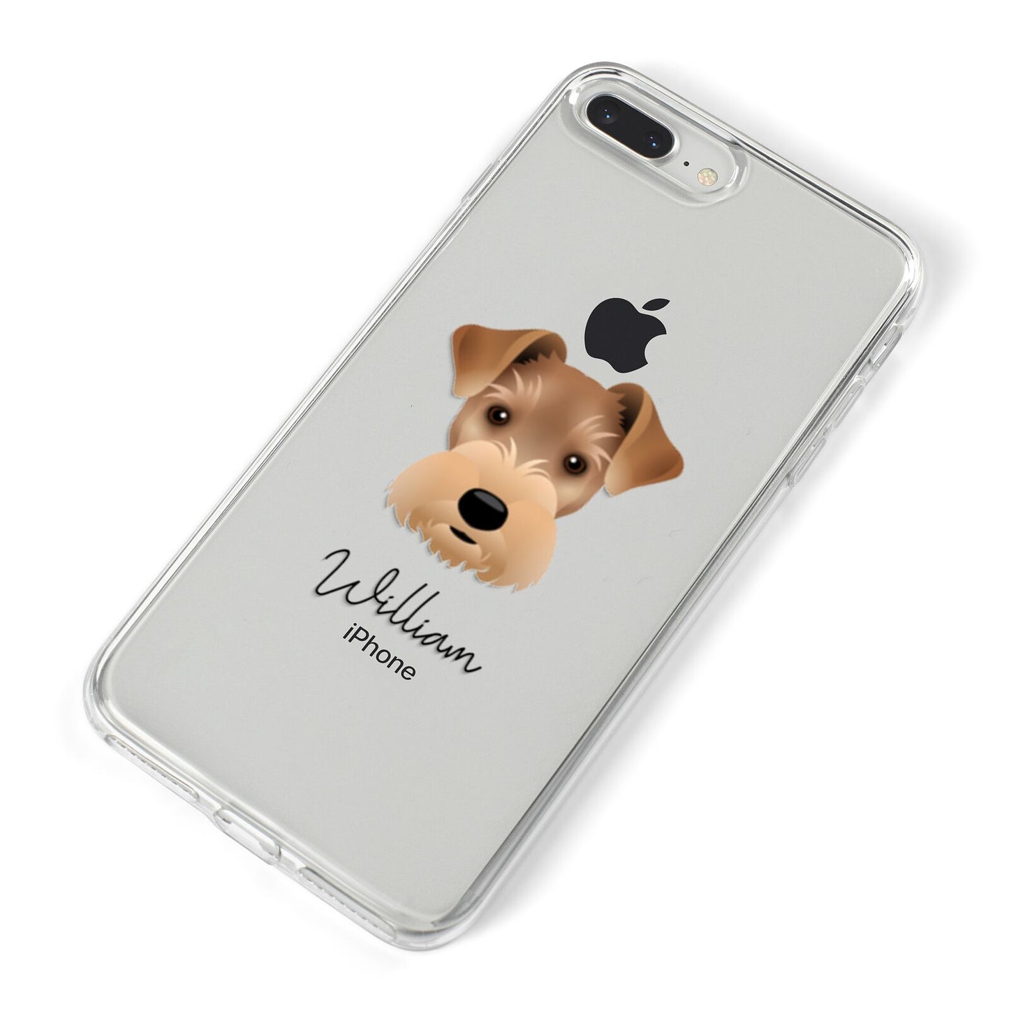 Welsh Terrier Personalised iPhone 8 Plus Bumper Case on Silver iPhone Alternative Image