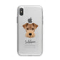 Welsh Terrier Personalised iPhone X Bumper Case on Silver iPhone Alternative Image 1