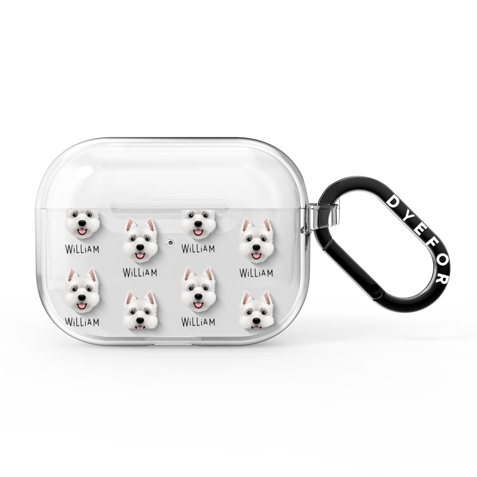 West Highland White Terrier Icon with Name AirPods Pro Clear Case