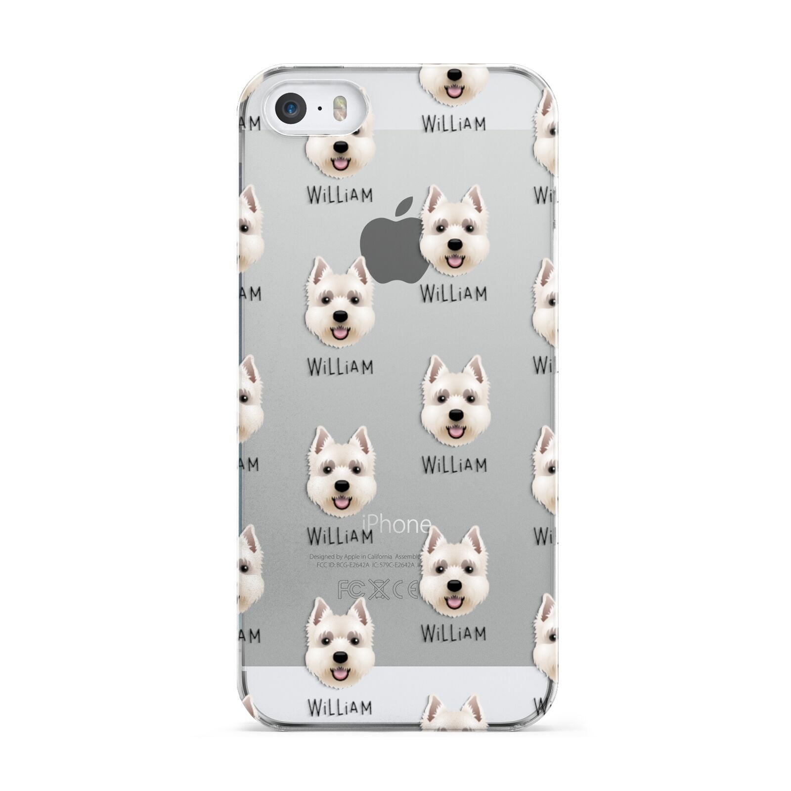 West Highland White Terrier Icon with Name Apple iPhone 5 Case