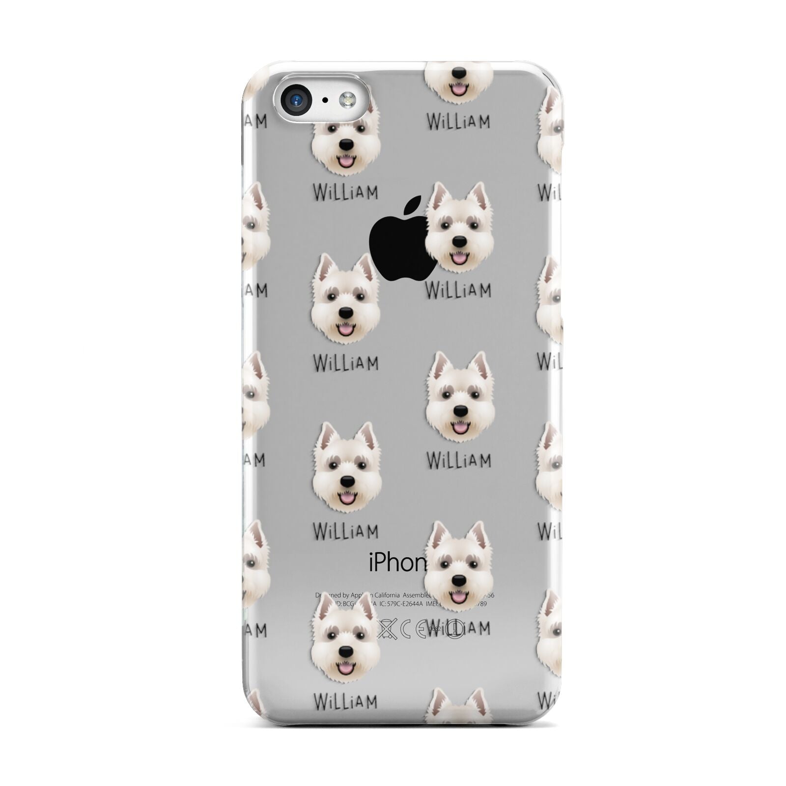 West Highland White Terrier Icon with Name Apple iPhone 5c Case
