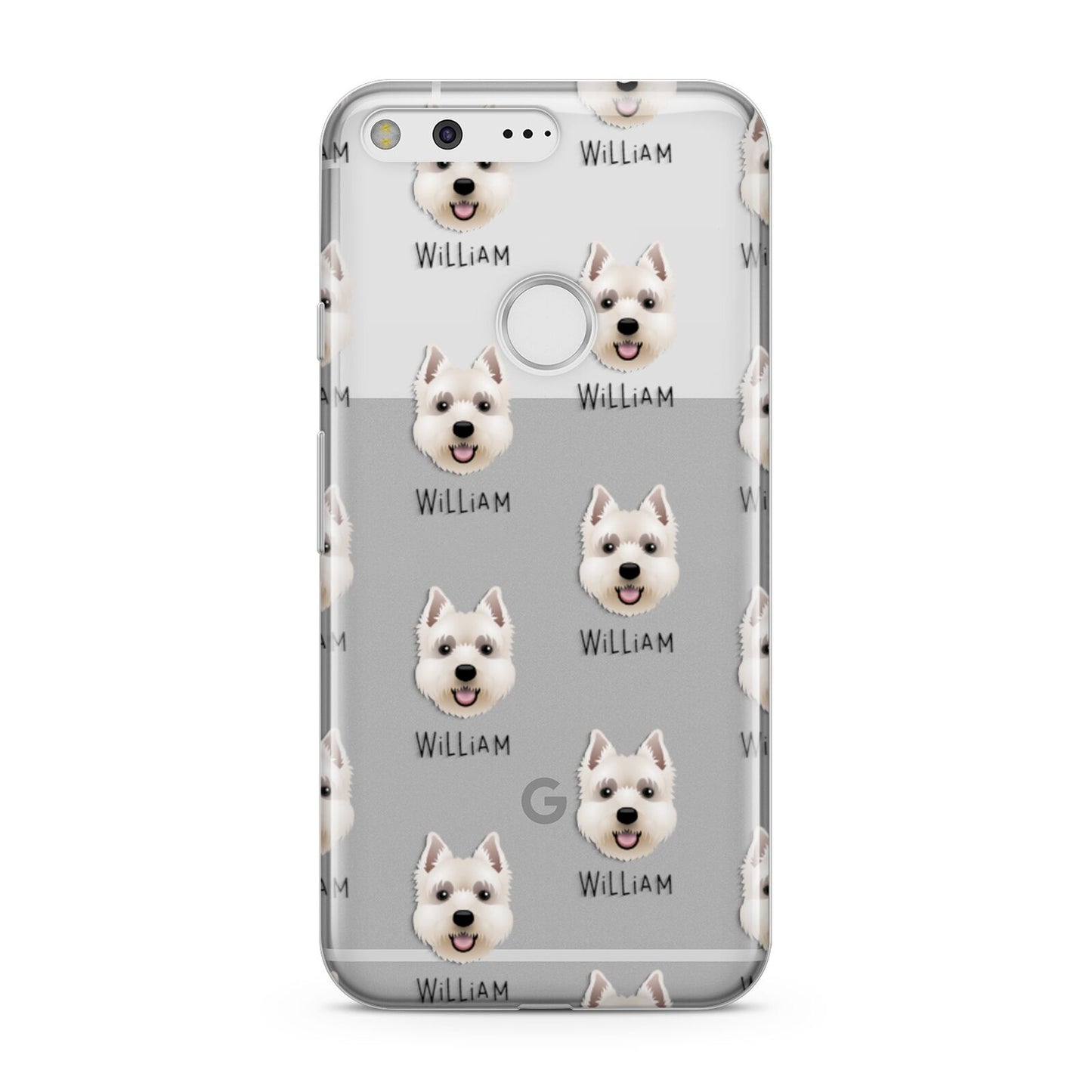 West Highland White Terrier Icon with Name Google Pixel Case