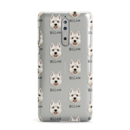 West Highland White Terrier Icon with Name Nokia Case