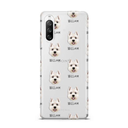 West Highland White Terrier Icon with Name Sony Xperia 10 III Case