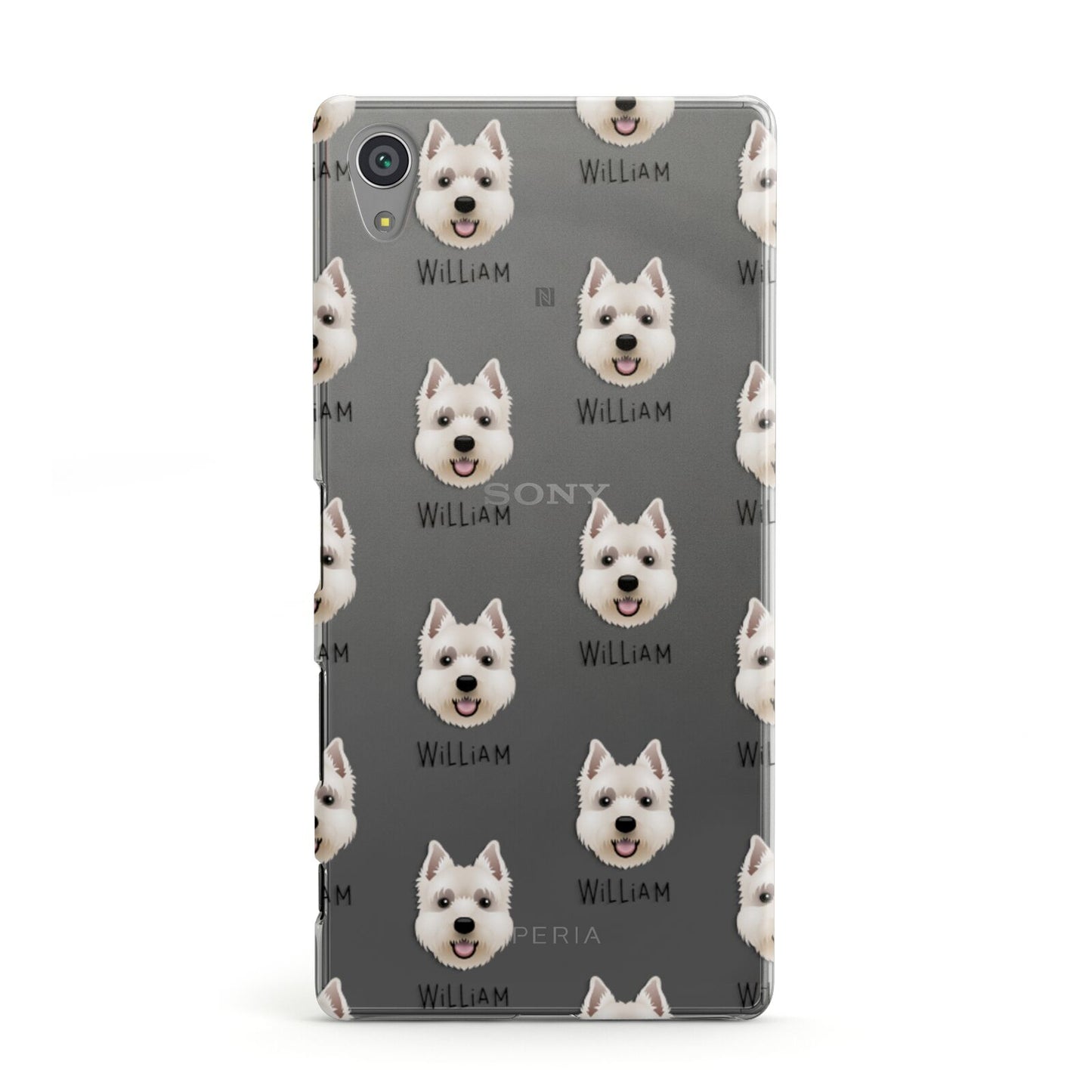 West Highland White Terrier Icon with Name Sony Xperia Case