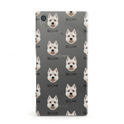 West Highland White Terrier Icon with Name Sony Xperia Case