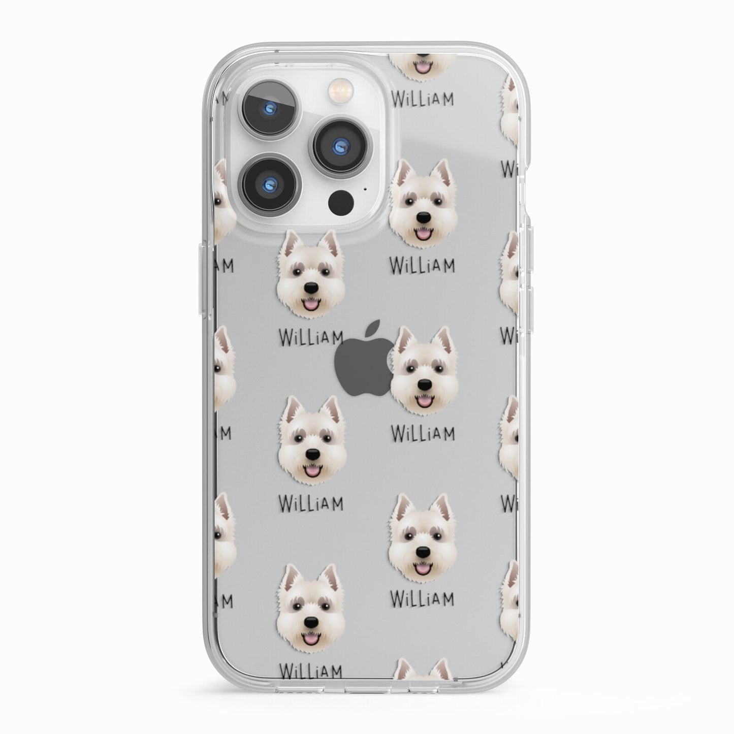 West Highland White Terrier Icon with Name iPhone 13 Pro TPU Impact Case with White Edges