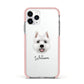 West Highland White Terrier Personalised Apple iPhone 11 Pro in Silver with Pink Impact Case