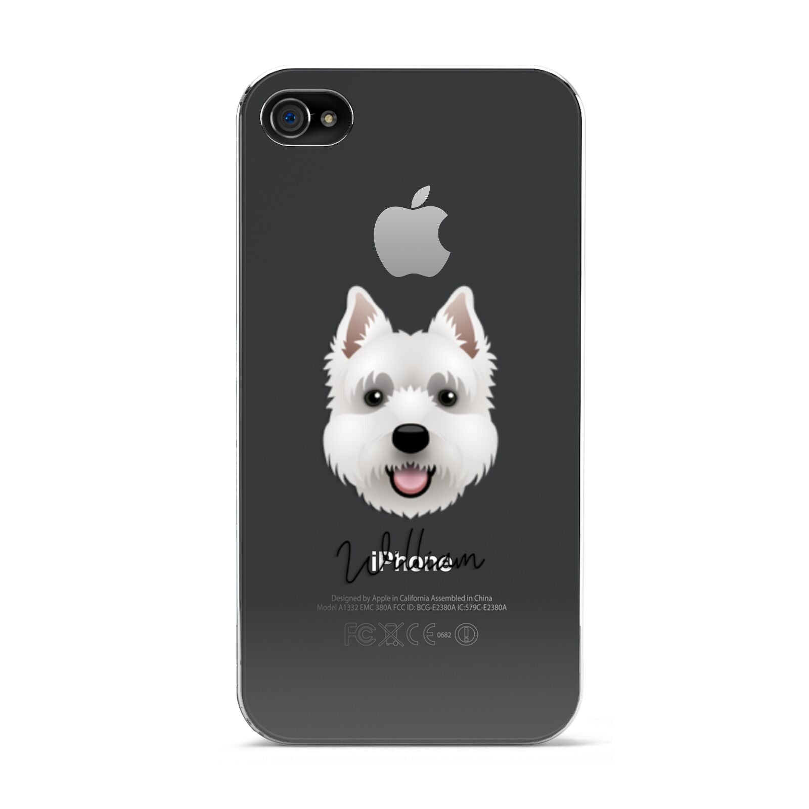 West Highland White Terrier Personalised Apple iPhone 4s Case