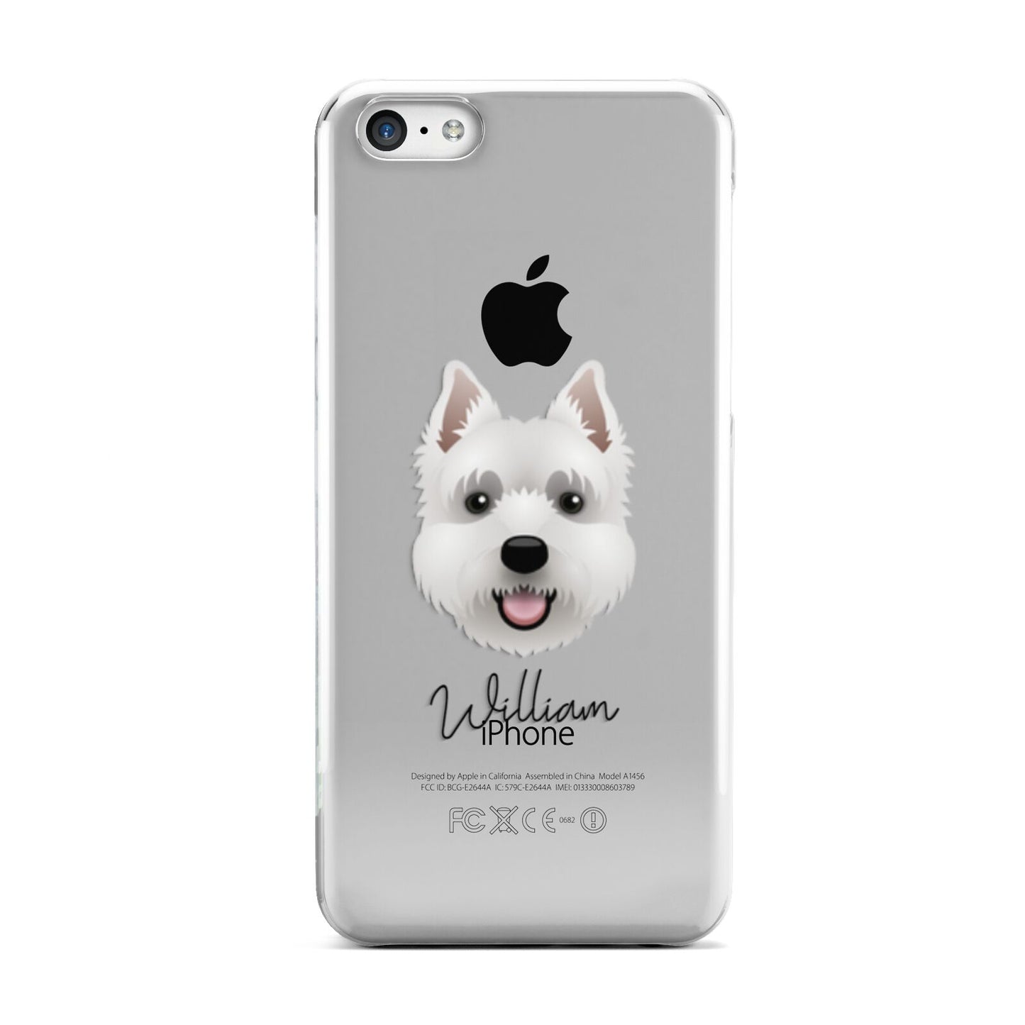 West Highland White Terrier Personalised Apple iPhone 5c Case